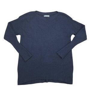 Anthropologie Merino Wool Blend Oversized Crewneck Sweater Women Size S Black.